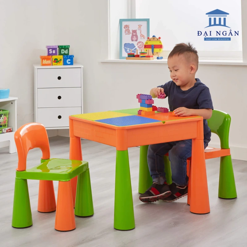 bộ bàn ghế xếp hình lego