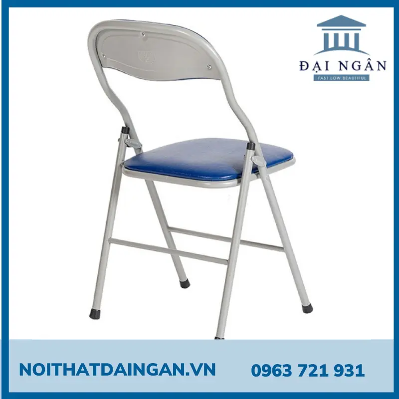 Ghế xếp inox chân sơn lưng ngắn (GX03)