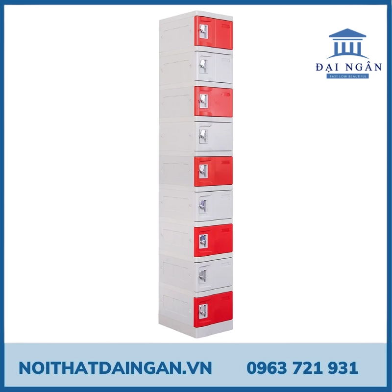 Mẫu tủ locker 9 ngăn thiết kế gọn đẹp, tiết kiệm 