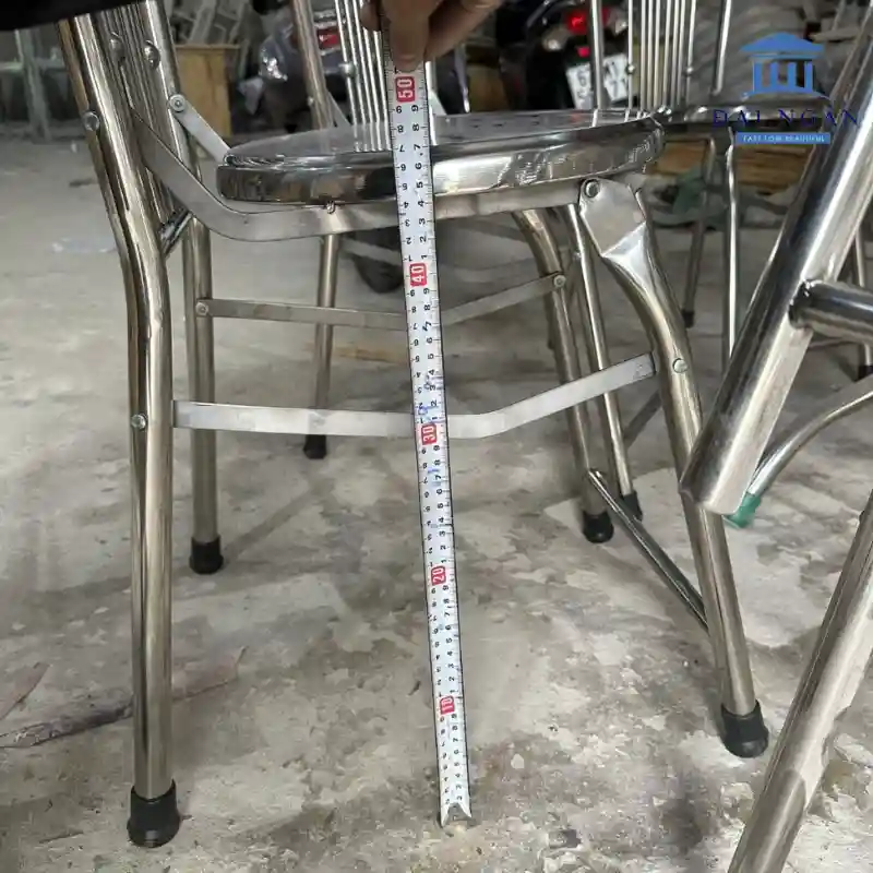 Ghế inox tròn có tựa lưng