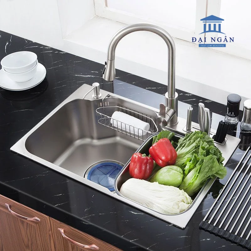 mặt bàn bếp inox liền khối