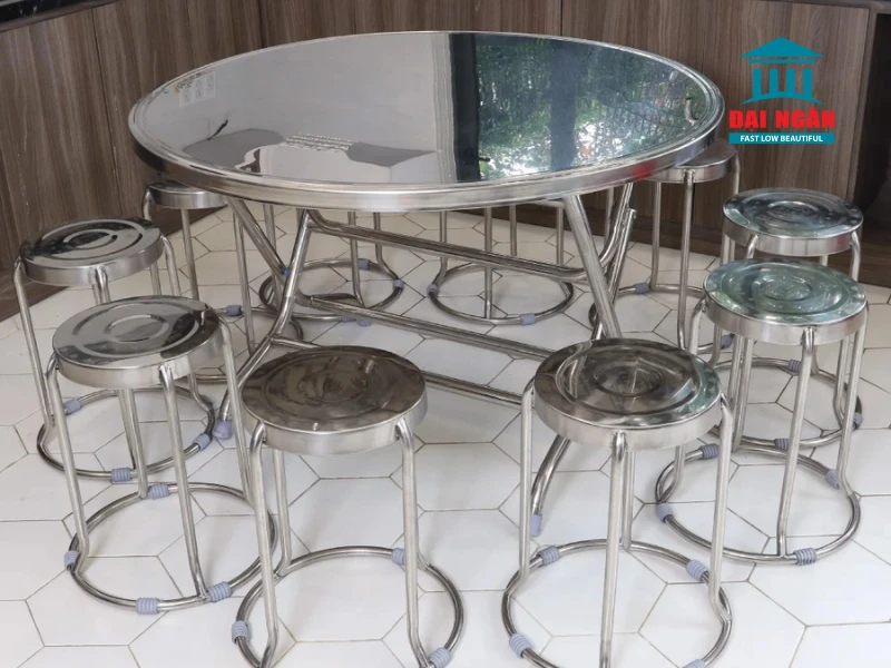 Ưu điểm vượt trội của bàn tròn inox 12 người