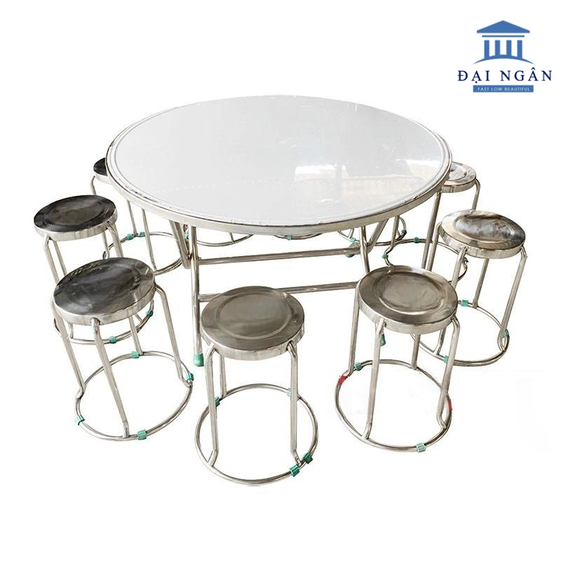 Bộ bàn ghế inox tròn giá bao nhiêu