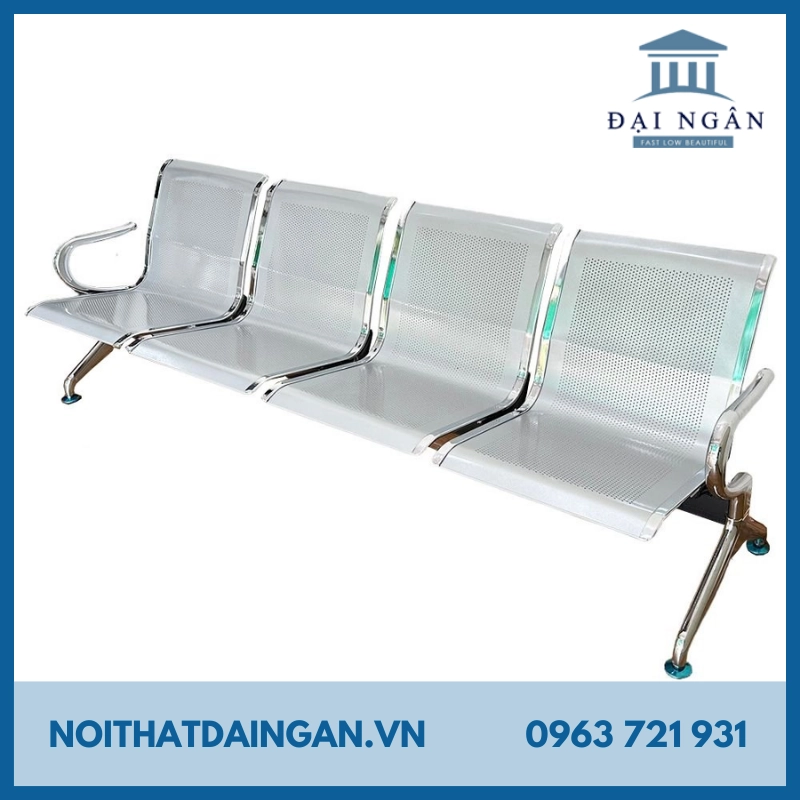 icon GHẾ BĂNG CHỜ INOX 4 CHỖ