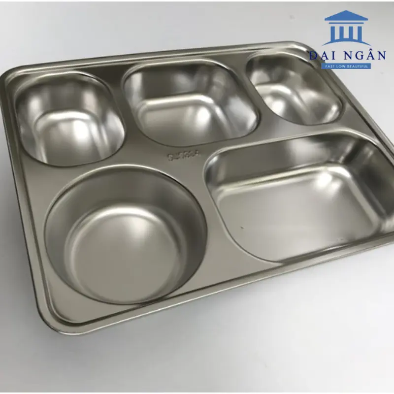 Khay inox đựng cơm