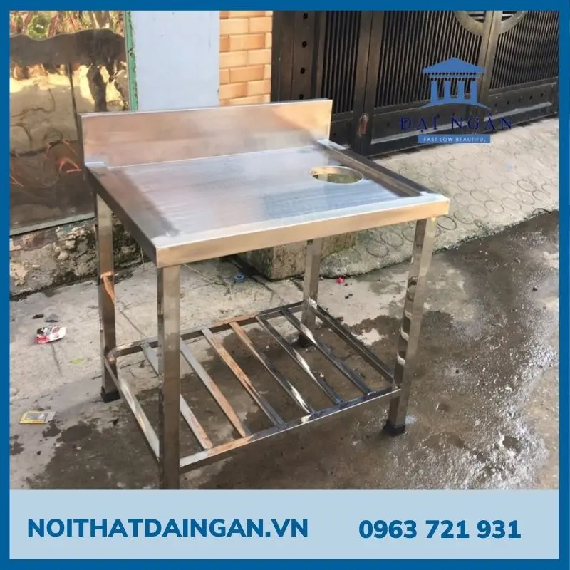 bàn bếp inox mini