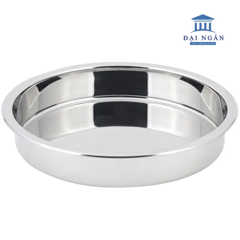Khay buffet inox tròn sâu lòng lớn