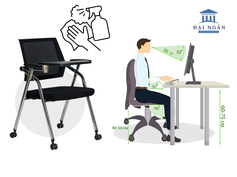 Cách ngồi và bảo quản ghế liền bàn đúng cách