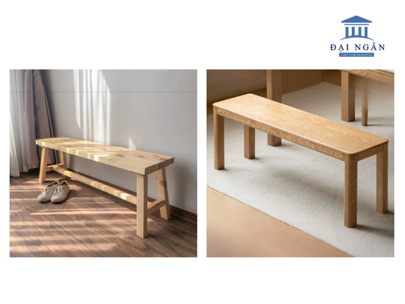 Ghế băng chờ gỗ tự nhiên đa năng