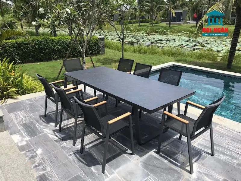 Bộ bàn ăn ngoài trời 8 ghế