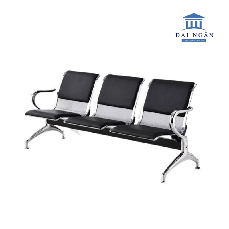 Ghế phòng chờ bọc nỉ khung thép