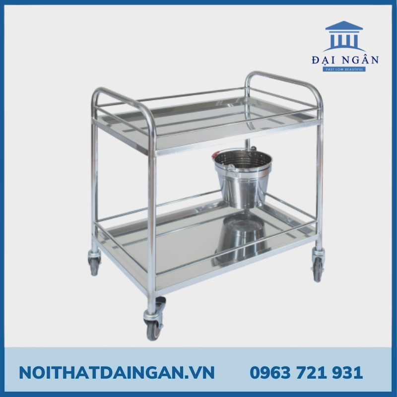 Bàn tiêm inox: bàn tiêm 2 tầng, 3 tầng và có ngăn kéo tiện lợi
