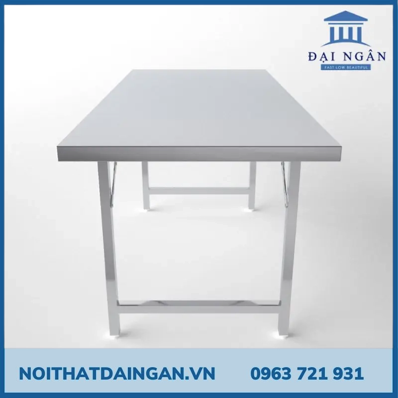 Bàn xếp inox chân sắt chất liệu cao cấp (inox 304, 201)