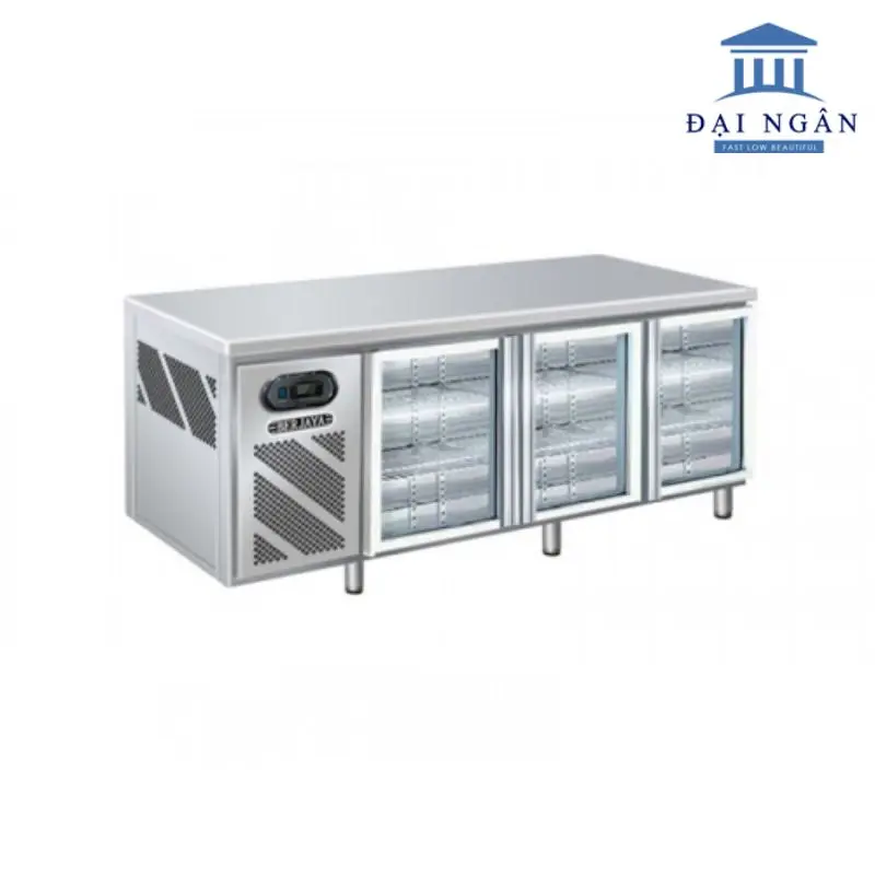 Bàn mát 3 cánh kính lớn (trưng bày, lưu trữ nhiều)
