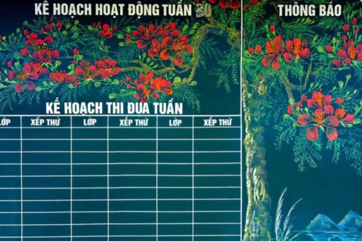 gợi ý trang trí bảng sinh hoạt lớp đẹp mắt nhất