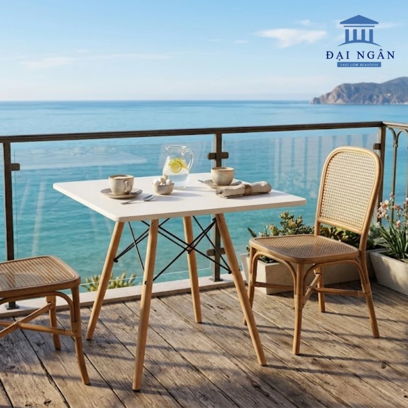 bàn cafe chân gỗ giằng sắt bàn cafe chân gỗ giằng sắt