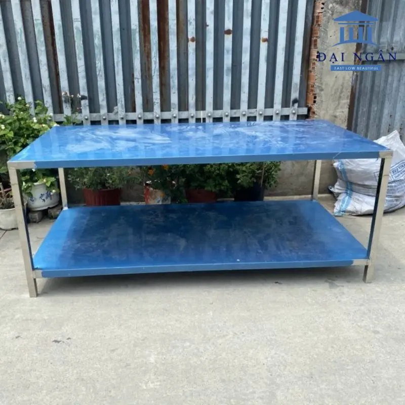 bàn inox có kệ