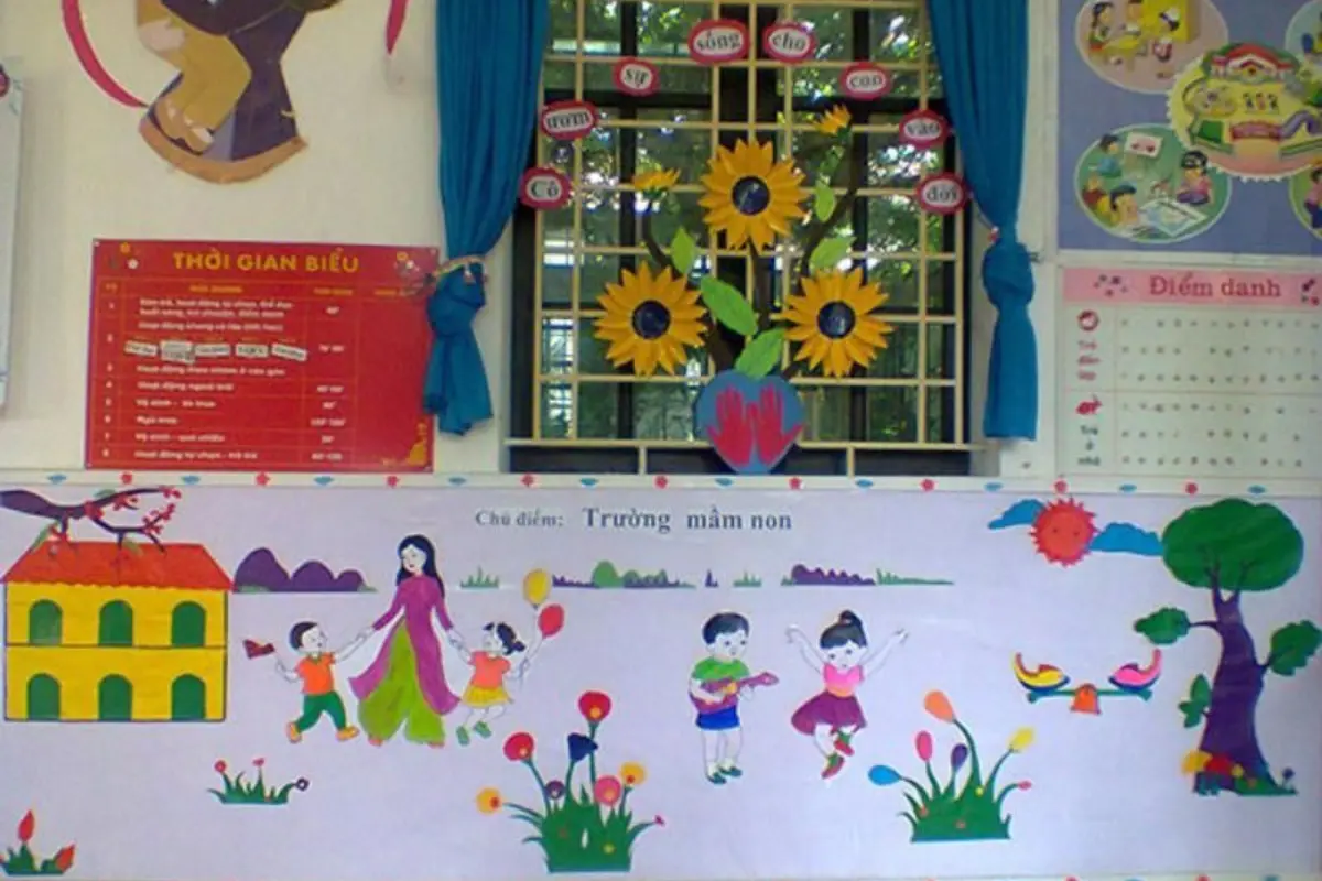 Mẫu trang trí lớp học tiểu học cho cửa sổ đẹp nhất sáng tạo nhất