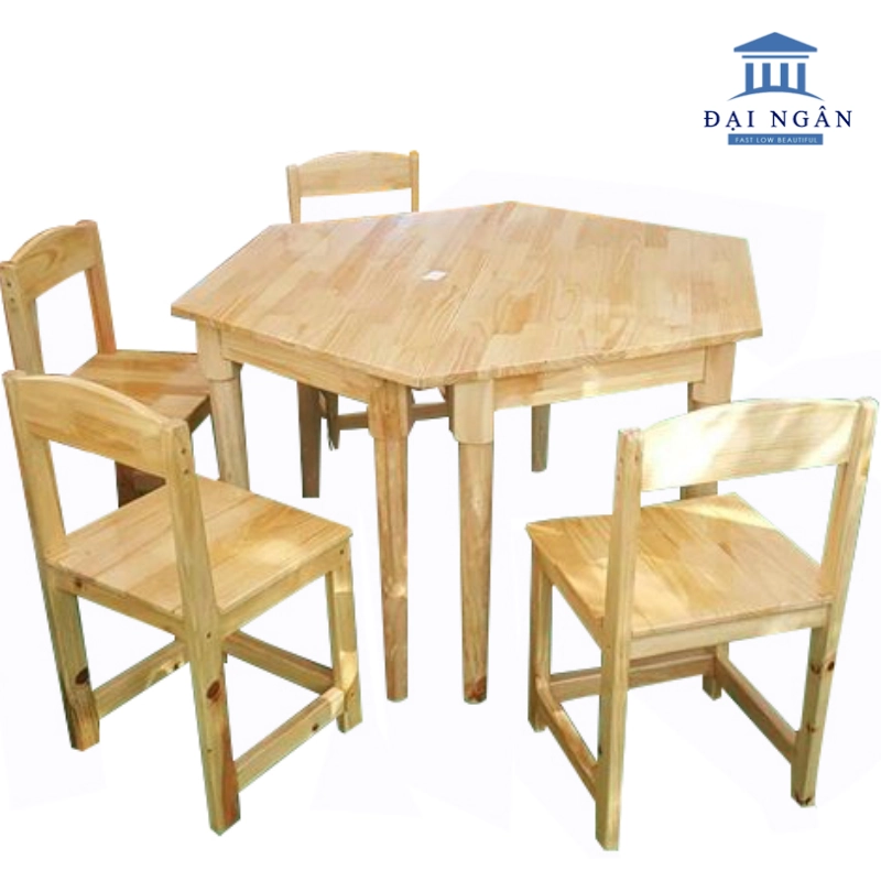 Bàn ghế góc xếp hình mầm non