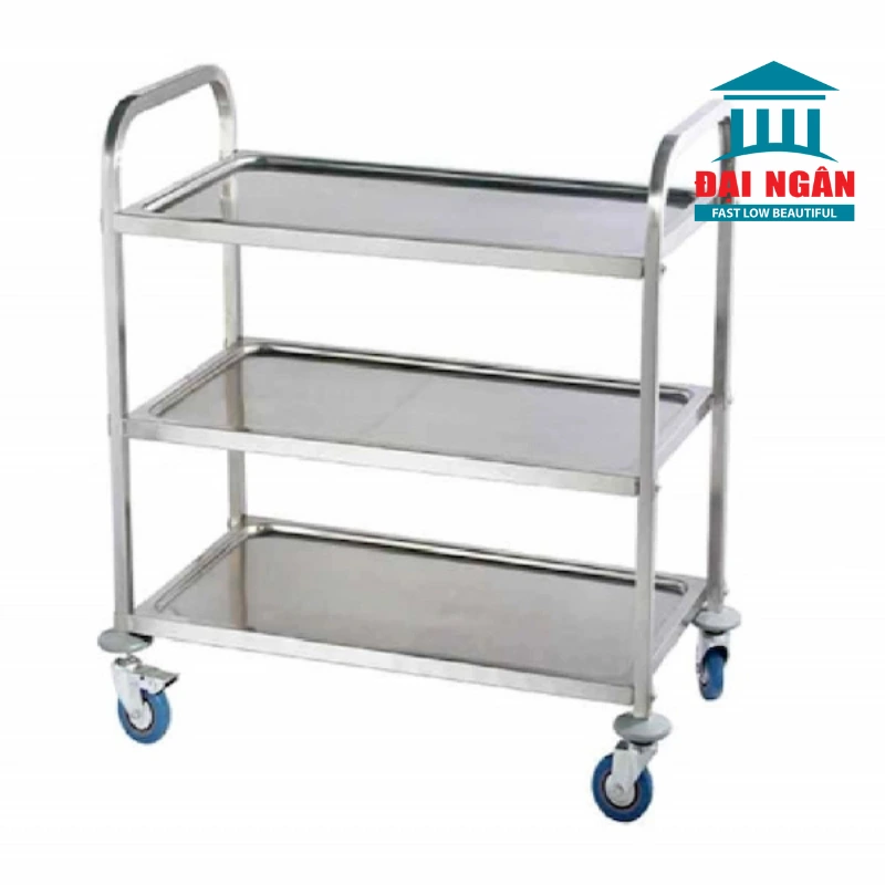Bàn tiêm inox: bàn tiêm 2 tầng, 3 tầng và có ngăn kéo tiện lợi