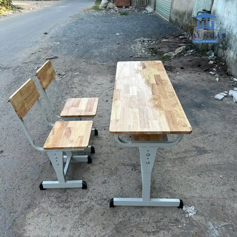 Bàn ghế học sinh tăng chỉnh 02 chỗ