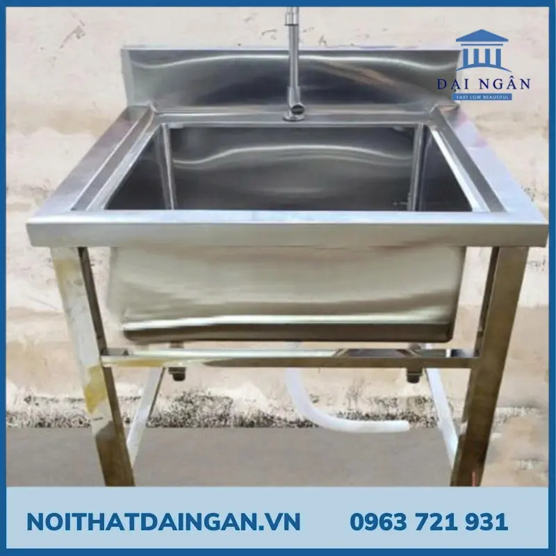 Bồn rửa 1 hộc công nghiệp inox 304 Bồn rửa 1 hộc công nghiệp inox 304