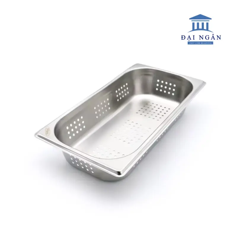 Khay inox GN 1/3 có lỗ