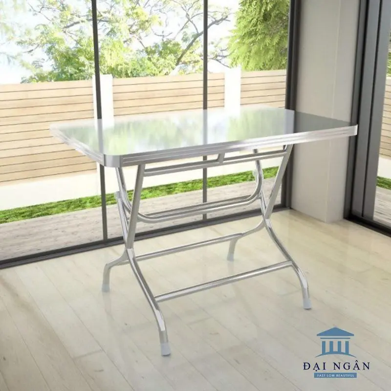 Địa chỉ mua bàn inox chữ nhật có kích thước chuẩn, uy tín - Nội thất Đại Ngân