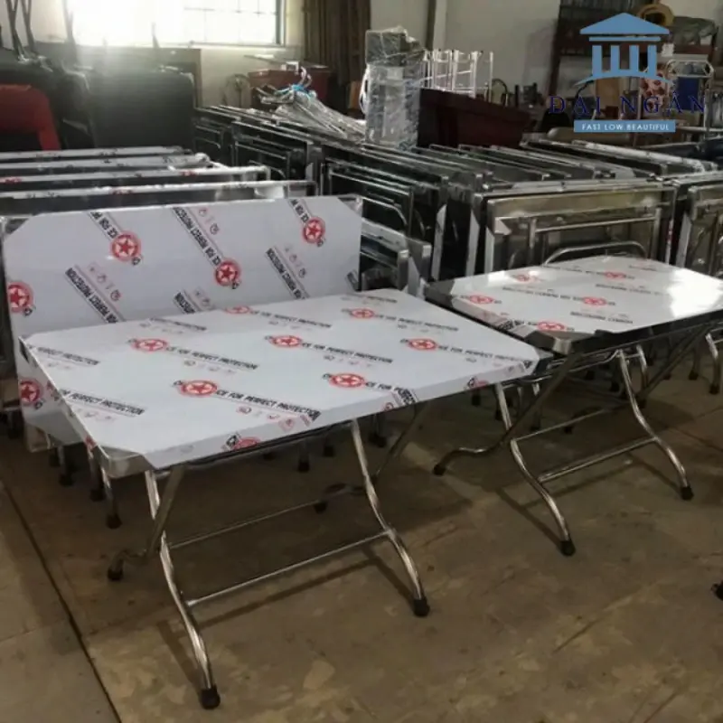 Bàn inox chữ nhật 1m2 mặt dày 1ly
