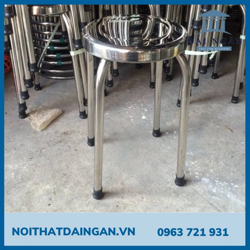 ghế inox tròn