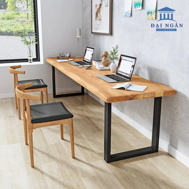 bàn học gỗ thông tự nhiên