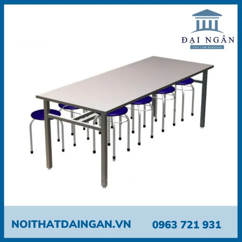 bàn inox chữ nhật 1m8