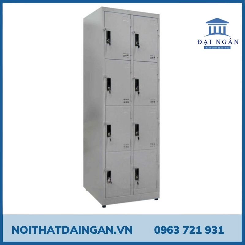 Mẫu tủ locker 8 ngăn khóa riêng, đa dạng chất liệu