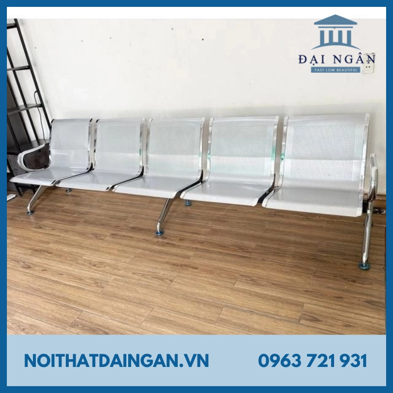 ghế băng chờ inox 5 chỗ