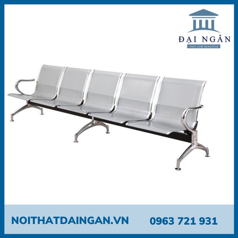 icon GHẾ BĂNG CHỜ INOX 5 CHỖ
