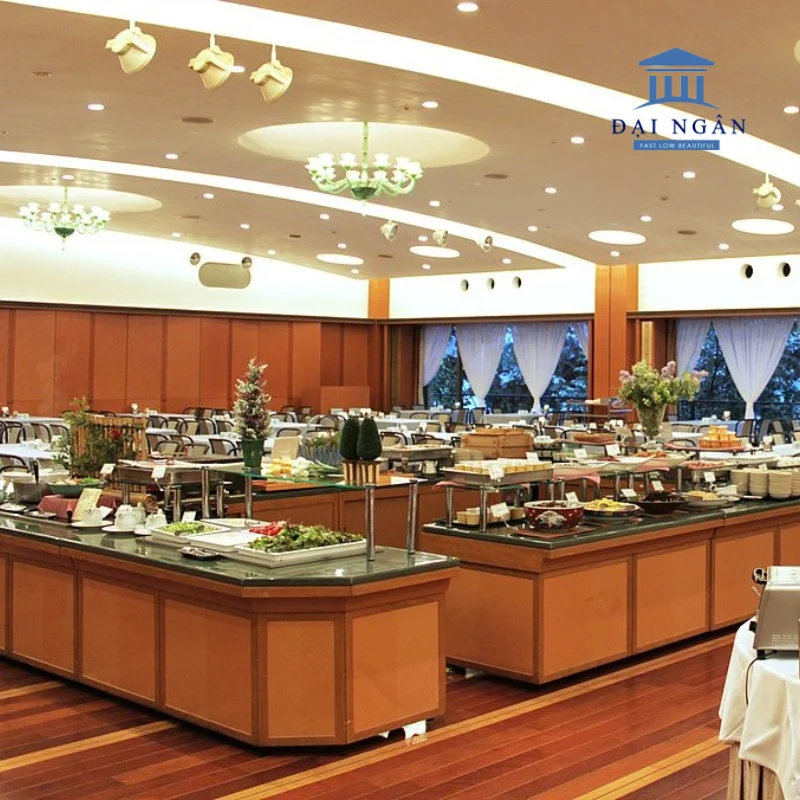 Bàn buffet kiểu chữ U hoặc chữ L