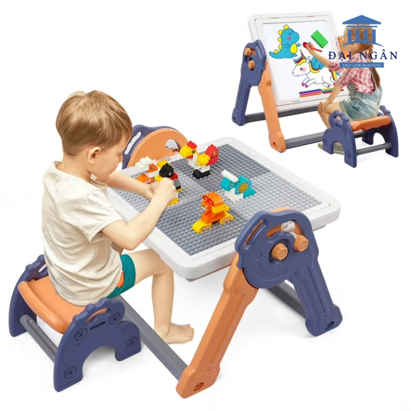 bộ bàn ghế xếp hình lego