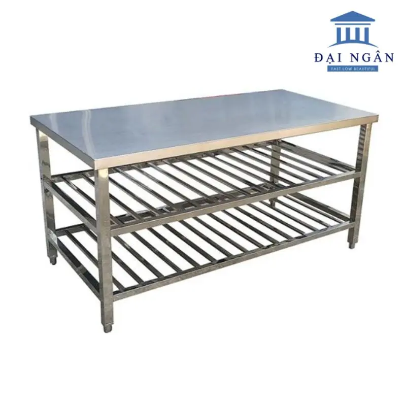 bàn inox 3 tầng