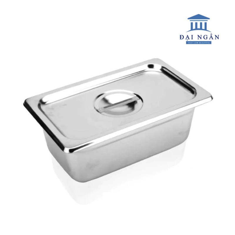 Khay inox đựng topping GN 1/4