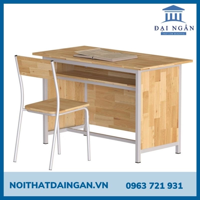 bàn ghế giáo viên gỗ tự nhiên