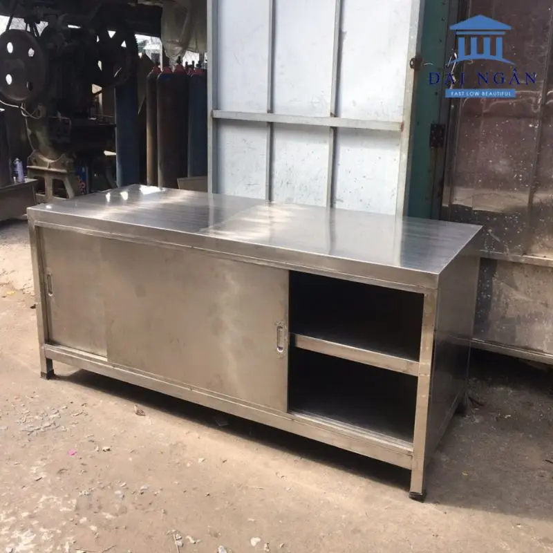 Bàn inox làm bánh có hộc tủ