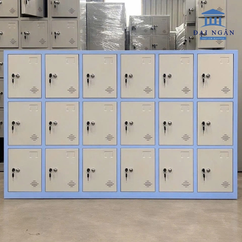 Tủ locker 18 cánh ngang Tủ locker 18 cánh ngang