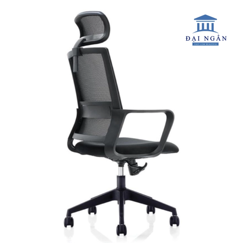 Ghế xoay văn phòng có tựa đầu chân inox cao cấp