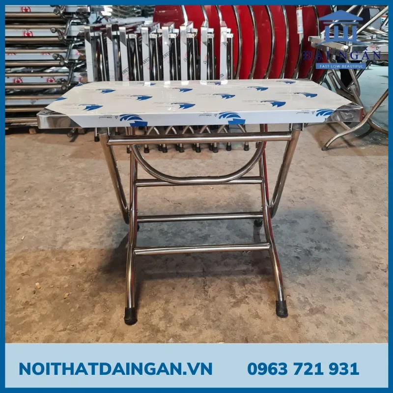 Bàn inox 430 70×120 cm cao (Mã: DN021)