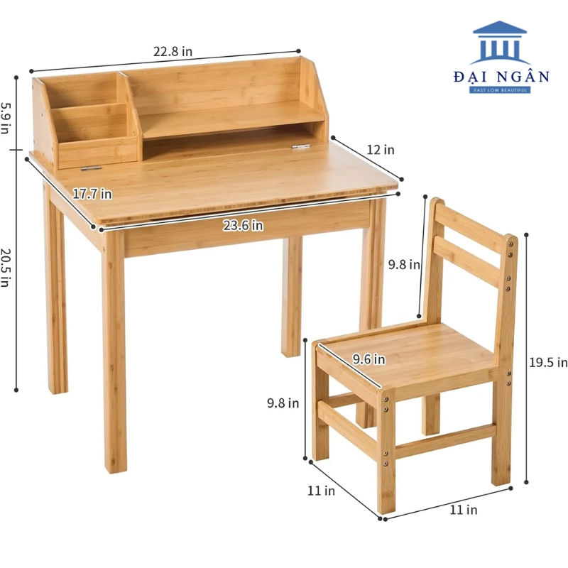 kích thước bàn ghế học sinh cấp 1