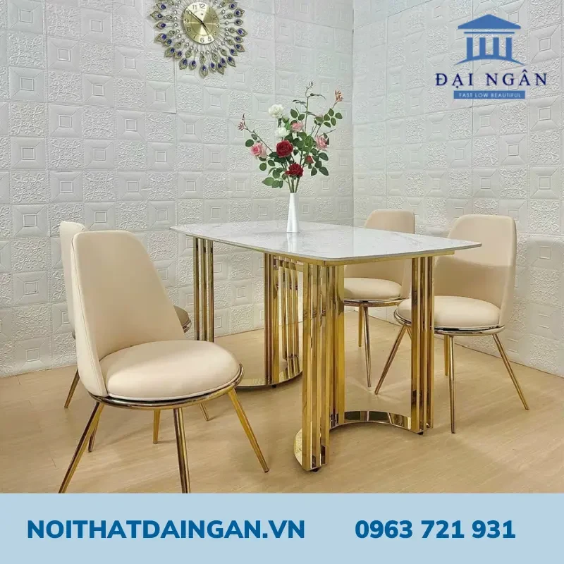Bộ bàn ăn 1 bàn 4 ghế AURORA cao cấp MSP CBA011