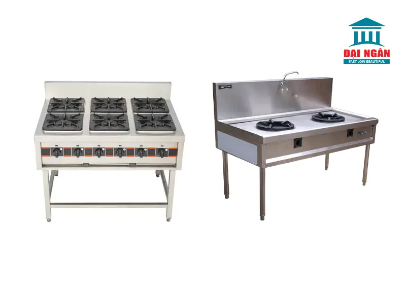 Bếp inox công nghiệp 1 - 6 họng thông dụng cho nhà bếp