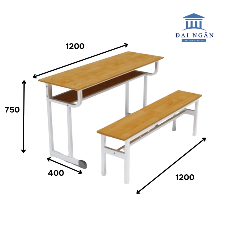 Kích thước bàn học sinh tiểu học