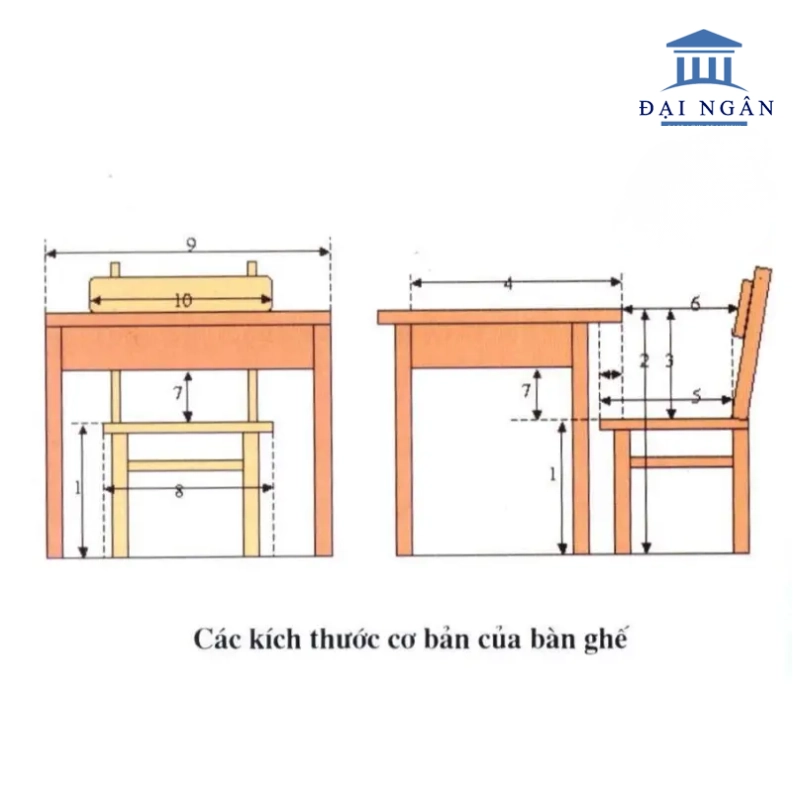 khoảng cách bàn ghế học sinh