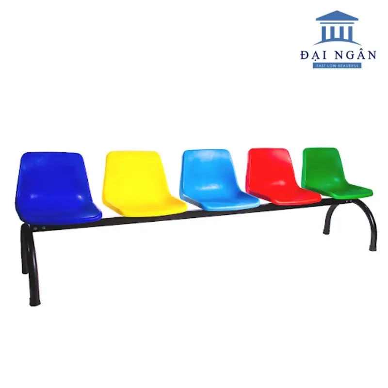 Ghế ngồi chờ văn phòng, bệnh viện: băng ghế chờ nhựa 5 chỗ